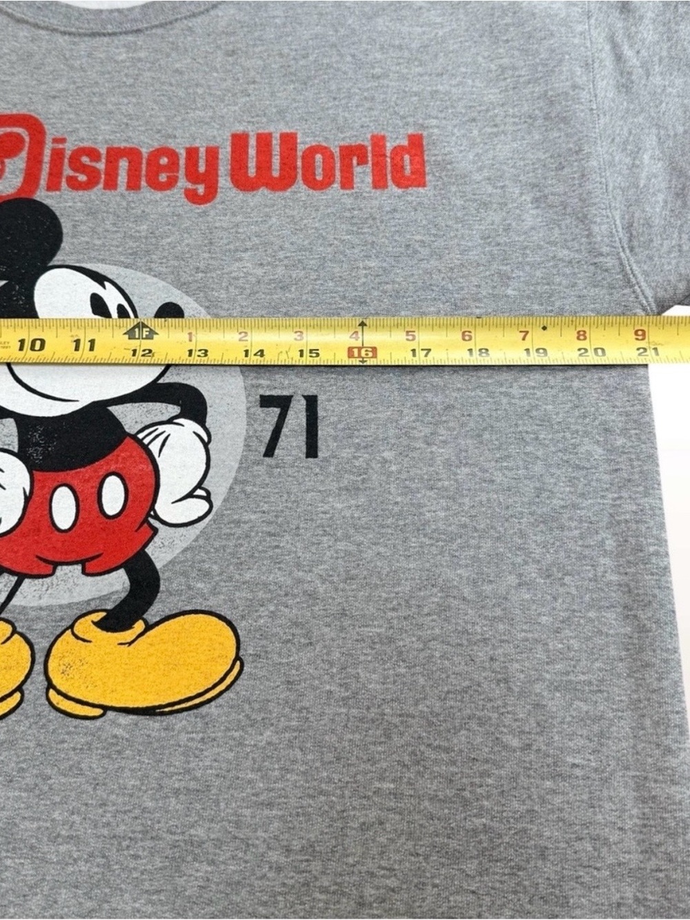 Walt Disney World Gray Crewneck Pullover Sweatshirt Mickey Mouse Adult Medium - Picture 5 of 8